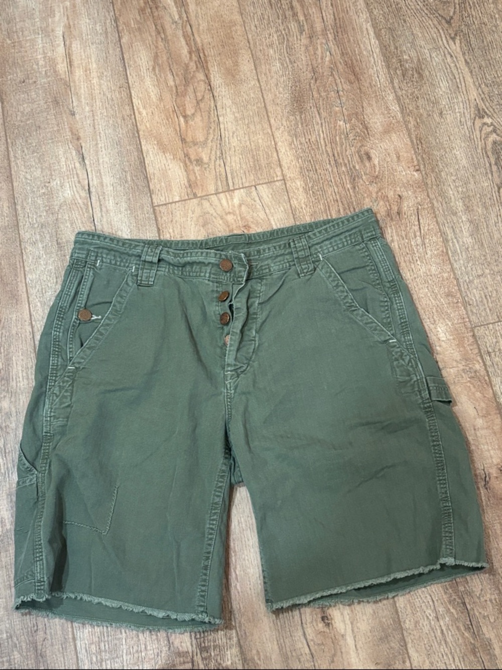 Ralph Lauren Men's Olive Cargo Button-Fly Shorts